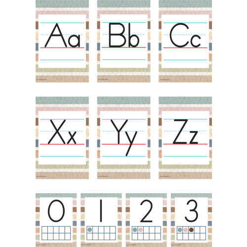 Everyone Is Welcome Alphabet Bulletin Board Set includes 26 Alphabet Cards 5.5&quot;x8.5&quot;(13.9cmx 21.5cm) 11Nos.(0-10)4.25&quot;x5.5&quot;(10.7cmx13.9cm)w/ten frame counting (37pcs)