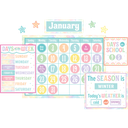 Pastel Pop Calendar Bulletin Board (115pcs)