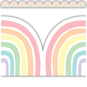 Pastel Pop Rainbows Die-Cut Border Trim, 12pcs (2.75''x35'')(6.9cmx88.9cm), total (35'=10.6m)