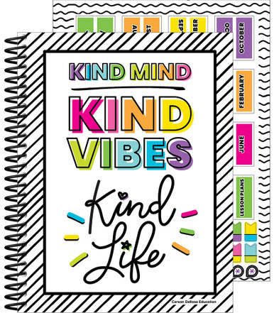 KIND VIBES TEACHER PLANNER (8&quot;x11&quot; (20cmx28cm) (128pgs) (116 stickers)