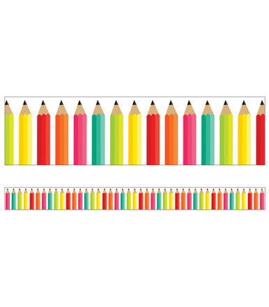 BRIGHTS PENCILS STRAIGHT BORDERS BLACK WHITE &amp; STYLISH (36'=10.9m)