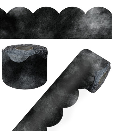 CHALKBOARD ROLLED SCALLOPED BORDERS (65'=19.8m) (1 roll)