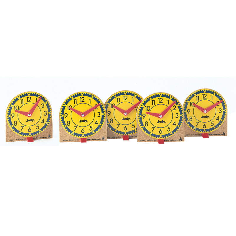 ORIGINAL MINI CLOCKS 12-PK WOOD (4.1&quot; x 4.5&quot;)(10.4cmx11.4cm)