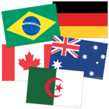 International Flags Accents (4''x6''(10.1cm) (15.2cm) (72 flags)