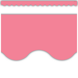 Light Pink Scalloped Border Trim, 12strips (2.75''x35'')(6.9cmx88.9cm), total (35'=10.6m)