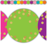 Confetti Circles Die-Cut Border Trim (2.75''x35'')(6.9cmx88.9cm) total (35'=10.6m) (12pcs)