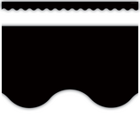 Black Scalloped Border Trim  (35&quot;(88.9cm) (12 pcs)