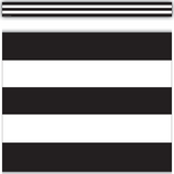 Black &amp; White Stripes Straight Border Trim (3''x35'')(7.6cmx88.9cm) total(35ft=10.6m) (12 strips)