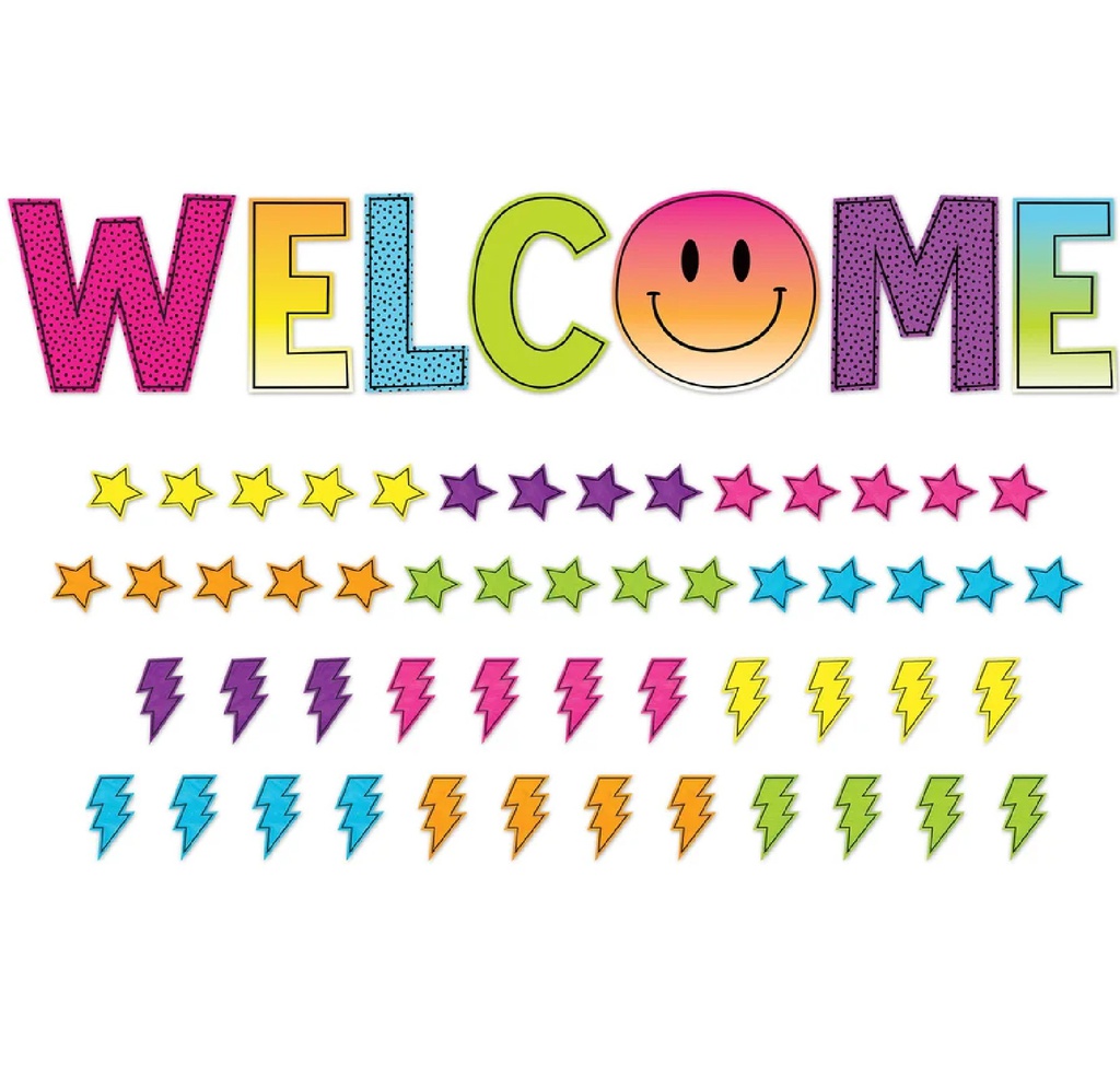Brights 4Ever Welcome! BB Set (Letter 13&quot;=33cm tall) (Word spans 7'=2.2m) (59pcs)