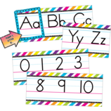 Brights 4Ever Alphabet Line BB Set includes 0-10 numbers 3 little panel is (17.5''x7.5'')(44.4cmx19.05cm) (14pcs)