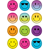 Brights 4Ever Smiley Faces Mini Accents 10 designs, 2.6''(6.6cm) (36pcs)