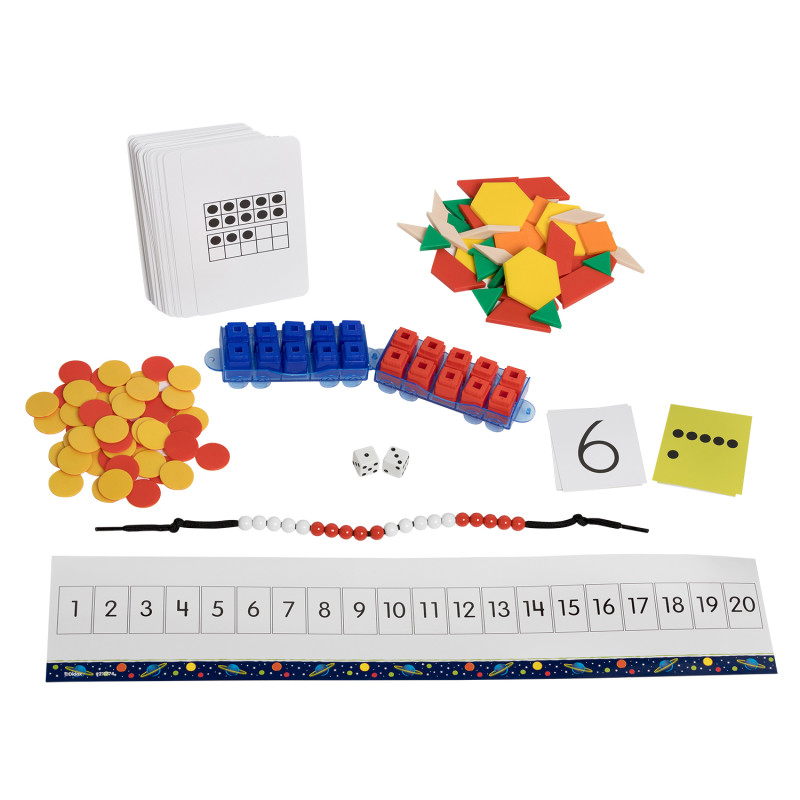 MATH SKILLS STUDENT KITS GR K (50 cards-17cmx9cm, 2 dice, 140pcs)