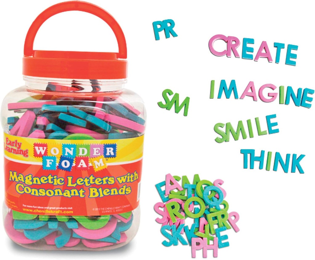 WONDERFOAM MAGNETIC LETTERS W/ CONSONANT BLENDS Ages:4+ (104pcs)