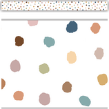 Everyone is Welcome Painted Dots Straight Border Trim, 12pcs (3''x35'')(7.6cmx88.9cm), total (35'=10.6m)