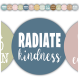 Everyone is Welcome Kindness Die-Cut Border Trim (3''x35'')(7.6cmx88.9cm), total (35'=10.6m) 12 strips