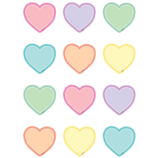 Pastel Pop Hearts Mini Accents (2.6'' (6.6cm) 36pcs