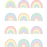 Pastel Pop Rainbows Mini Stickers (378 mini stickers)(0.5''-1.2cm)