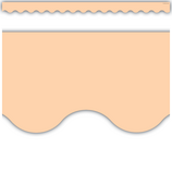 Peach Scalloped Border Trim, 12pcs (2.75''x35')(6.9cmx10.6m)