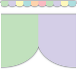 Pastel Pop Scalloped Die-Cut Border Trim, 12pcs (2.75''x35'')(6.9cmx88.9cm), total (35'=10.6m)