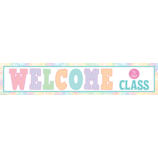 Pastel Pop Welcome to Our Class Banner (39''x8'') (99cmx20.3cm) (1pc)