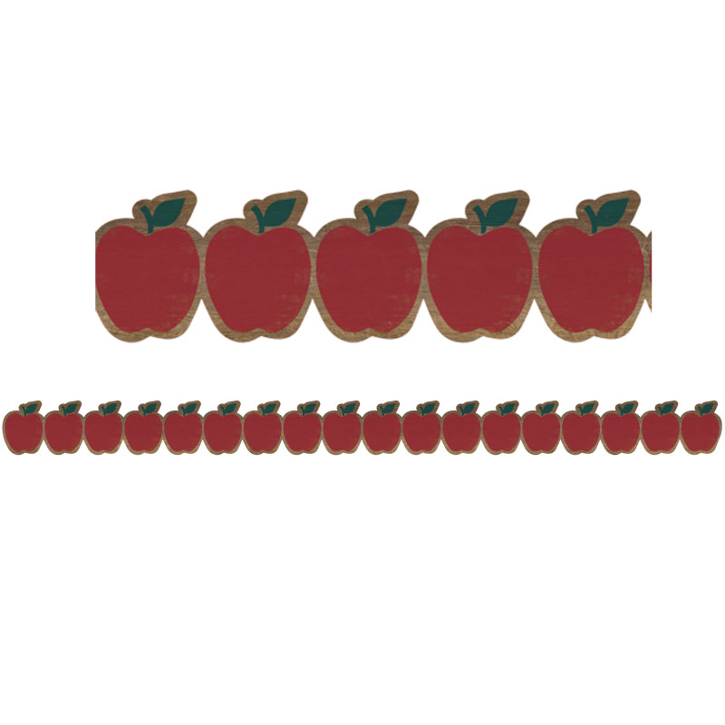 Home Sweet Classroom Apples Die-Cut Border Trim, 12strips (2.75''x35'')(6.9cmx88.9cm)