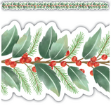 Holly Die-Cut Border Trim, 12pcs (2.75''x35'') (6.9cmx88.9cm), total (35'=10.6m)