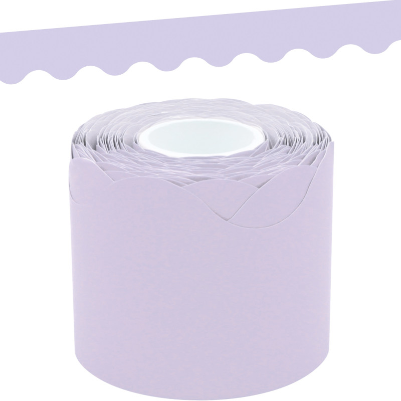 Lavender Scalloped Rolled Border Trim, (3''x50')(7.6cmx15.2m)