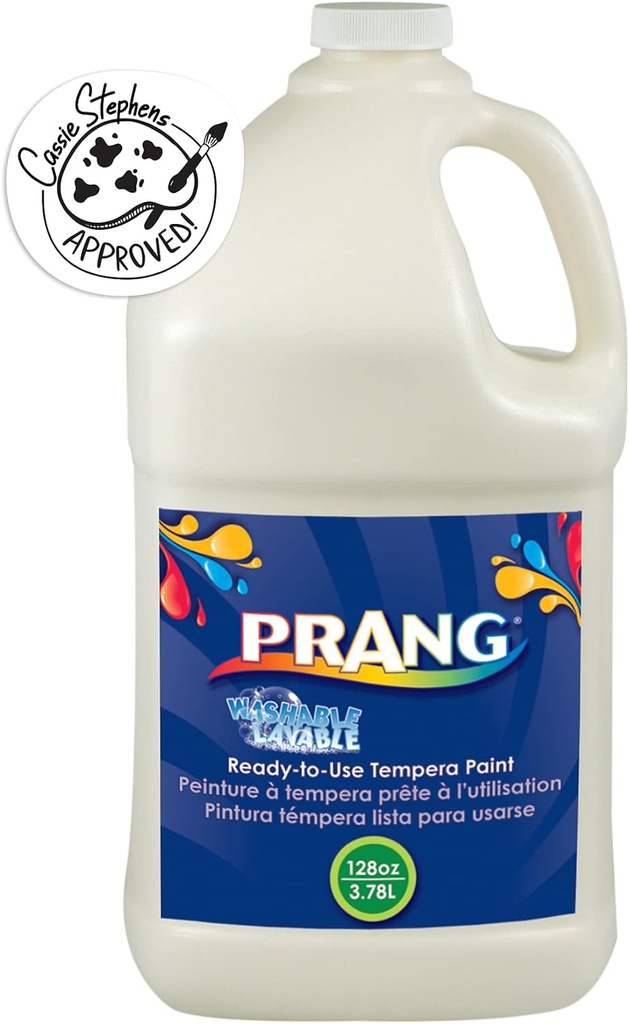 PRANG Washable Ready-to-Use Paint GALLON (128 oz=3.79l)  White