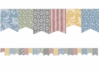 Classroom Cottage Pennants Die-Cut Border (12pcs)(3''x35'')(7.6cmx89cm)