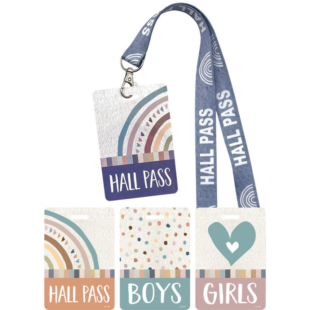 Everyone is Welcome Hall Pass Lanyard (4pcs) (Tags:2.75''x4.6''-7cmx11.6cm) (Lanyard:0.75''x16.5''-2cmx42cm)
