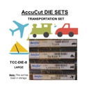 ACCUCUT  DIE SET (8) TRANSPORTATION (4 DIES)