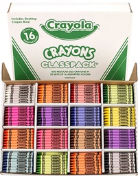 [BIN528016] CRAYOLA CRAYONS (16) COLOR CLASSPACK (800 ct)