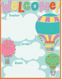 [CDX114224] WELCOME! Chartlet (Gr: PK-8) Decorative (55cmx43cm)(21.6''x17&quot;)