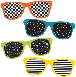 [CDX120210] School Pop Sunglasses Mini  Accents  asst. (3.75''x1.5''(9.2cmx3.8cm) (33 pcs)