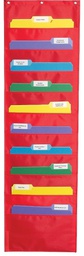 [CD5653] Red Storage Pocket Chart 14” x 46.5” (35.5cmx118.1cm)