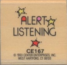 [CEX167] Alert Listening Stamp (4.4''x2.2'')(3+yrs)(11cmx5.5cm)