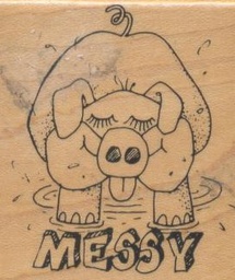 [CEXG921] Messy Piggy Stamp