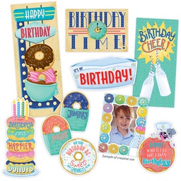 [CTP8442] MID-CENTURY MOD HAPPY BIRTHDAY MINI BULLETIN BOARD