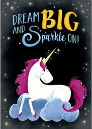 [CTPX8485] Dream Big and  Sparkle on! Unicorn Inspire u Poster (48cmx33.5cm)(19&quot;x13&quot;)