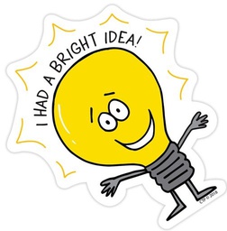 [CTPX8532] So Much Pun! Bright Idea Badge adhesive (10cm)    (36 pcs)