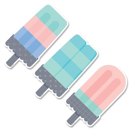 [CTP8663] CALM &amp; COOL ICE POPS ACCENTS (36pcs) (6.75&quot; (17cm)