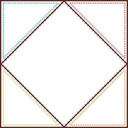 [CTPX3886] Quilt Squares Design  Accents Single design (5.3''(13.5cm) (36 pcs)