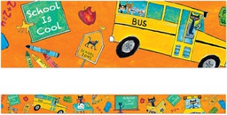 [EP63268] Pete the Cat School is Cool Straight Border Trim, 12pcs (3''x35'')(7.6mx88.9cm)