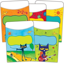 [EP63923] Pete the Cat Library Pockets - Multi-Pack 3.5''x5''(6.9cm.12.7cm) (35pcs)