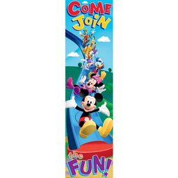 [EUX849039] MICKEY MOUSE CLUBHOUSE COME JOIN THE FUN VERTICAL BANNER (45''x12'')(114.3cmx30.4cm)