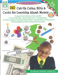 [KE847008] 140 Cut-Up Coins, Bills &amp; Cards Ready-to-Go Math Manipulatives (Gr:K-2)