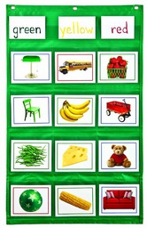 [KEX858000] LEARNING CARDS POCKET CHART, Pocket chart(18.25''x29.5'')(74.9cmx46.3cm)