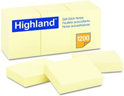 [MMMX6539S] STICKY NOTES HIGHLAND YELLOW 1.5&quot; x 2&quot; (3.8cm x 5cm) SINGLE