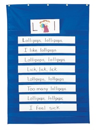 [P0020010] POCKET CHART STANDARD 34''X50''(86.3cmx127cm) BLUE