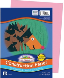 [P7003] SUNWORKS GW 9"x12" (22.8cmx30.4cm) PINK 50CT